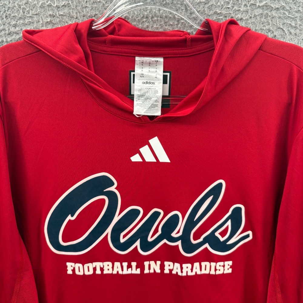 Florida Atlantic University Shirt Mens XL NCAA Football Adidas Hooded Pullover